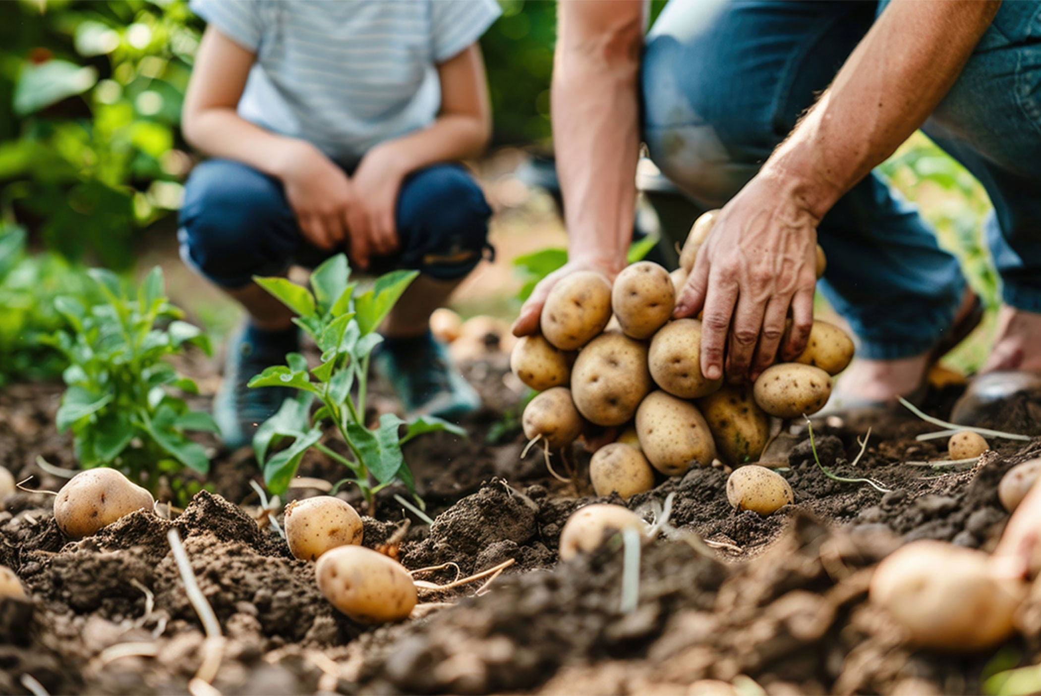 Die Kartoffeln werden frisch geerntet - Klaudehof
